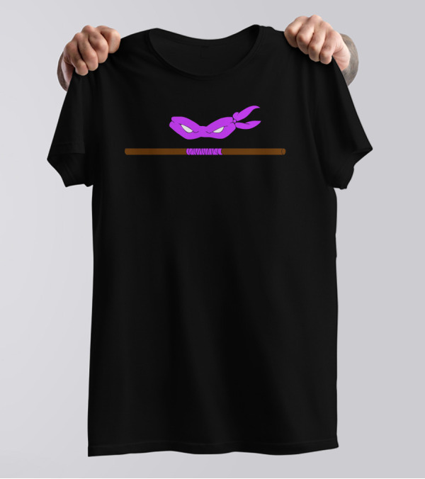Teenage Mutant Ninja Turtles Donatello Purple Mask And Bo Staff T-Shirt