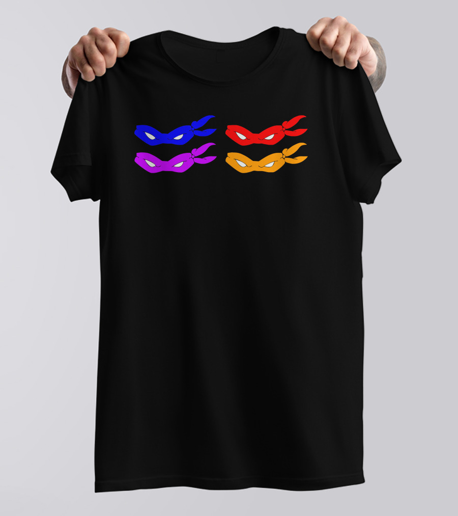 Tmnt Teenage Mutant Ninja Turtles Masks Blue Red Purple Orange T-Shirt