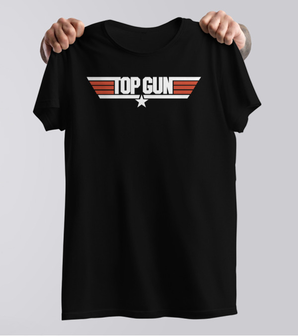 Top Gun Logo Star Red Stripes T-Shirt