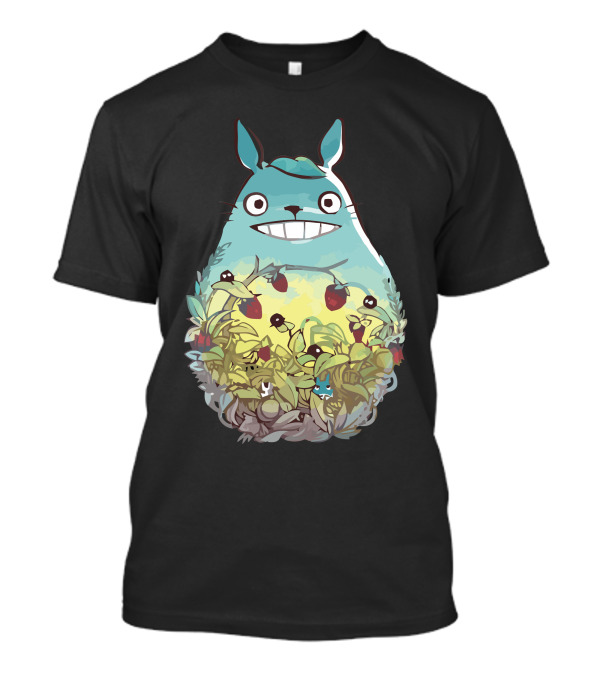 Totoro Forest Garden With Strawberries And Forest Spirits T-Shirt
