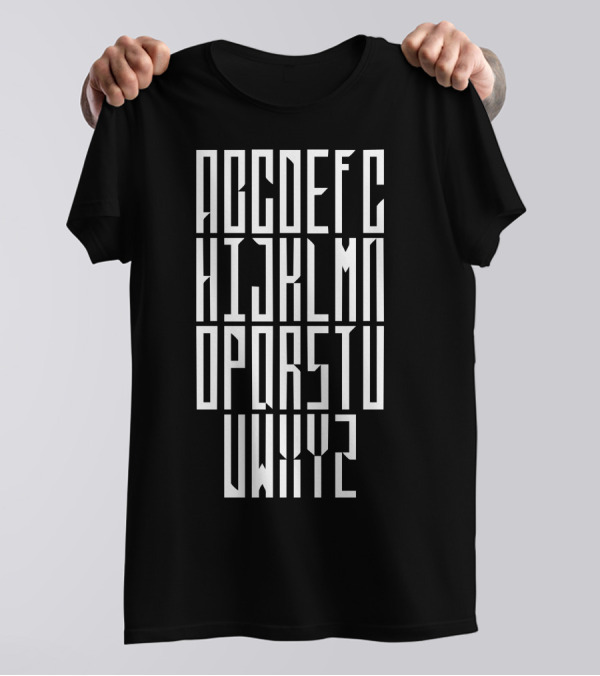 Tower Of Serpents Alphabet Block Typeface T-Shirt