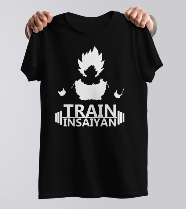Train Insaiyan Super Saiyan Workout Dragon Ball Z Fitness Motivation T-Shirt