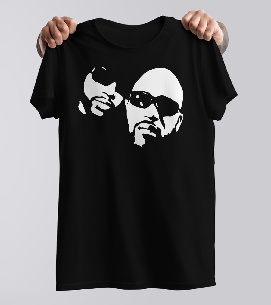 UGK Airbrushed Stencil Tribute Pimp C And Bun B Duo T-Shirt