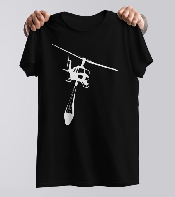 Uh 1 Huey Air Attack Helicopter Fire Fighting Vinyl Decal Cdf Usfs T-Shirt
