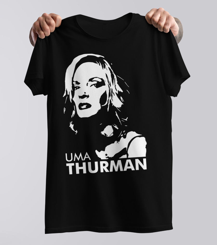 UMA THURMAN Pop Culture Icon Stencil T-Shirt
