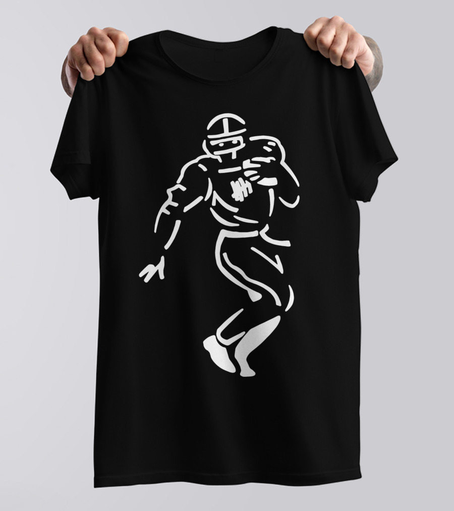 Undefeated Stencil Football Player Sketch T-Shirt
