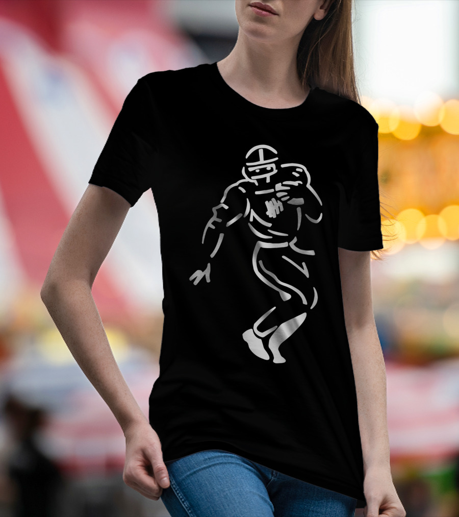 Undefeated Stencil Football Player Sketch T-Shirt