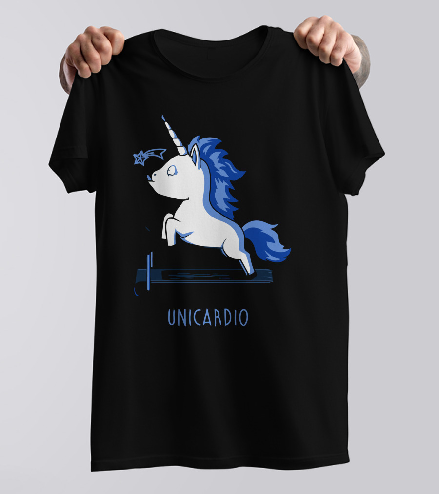 Unicardio Unicorn Treadmill Star Exercise T-Shirt