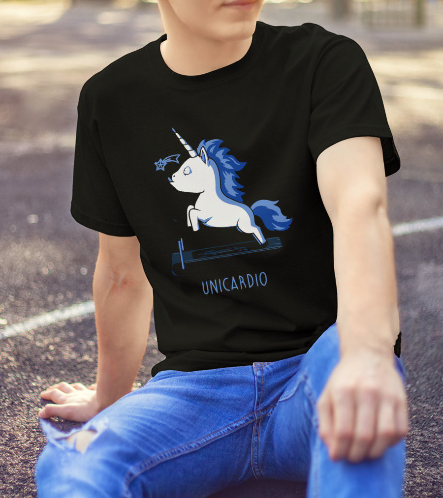 Unicardio Unicorn Treadmill Star Exercise T-Shirt