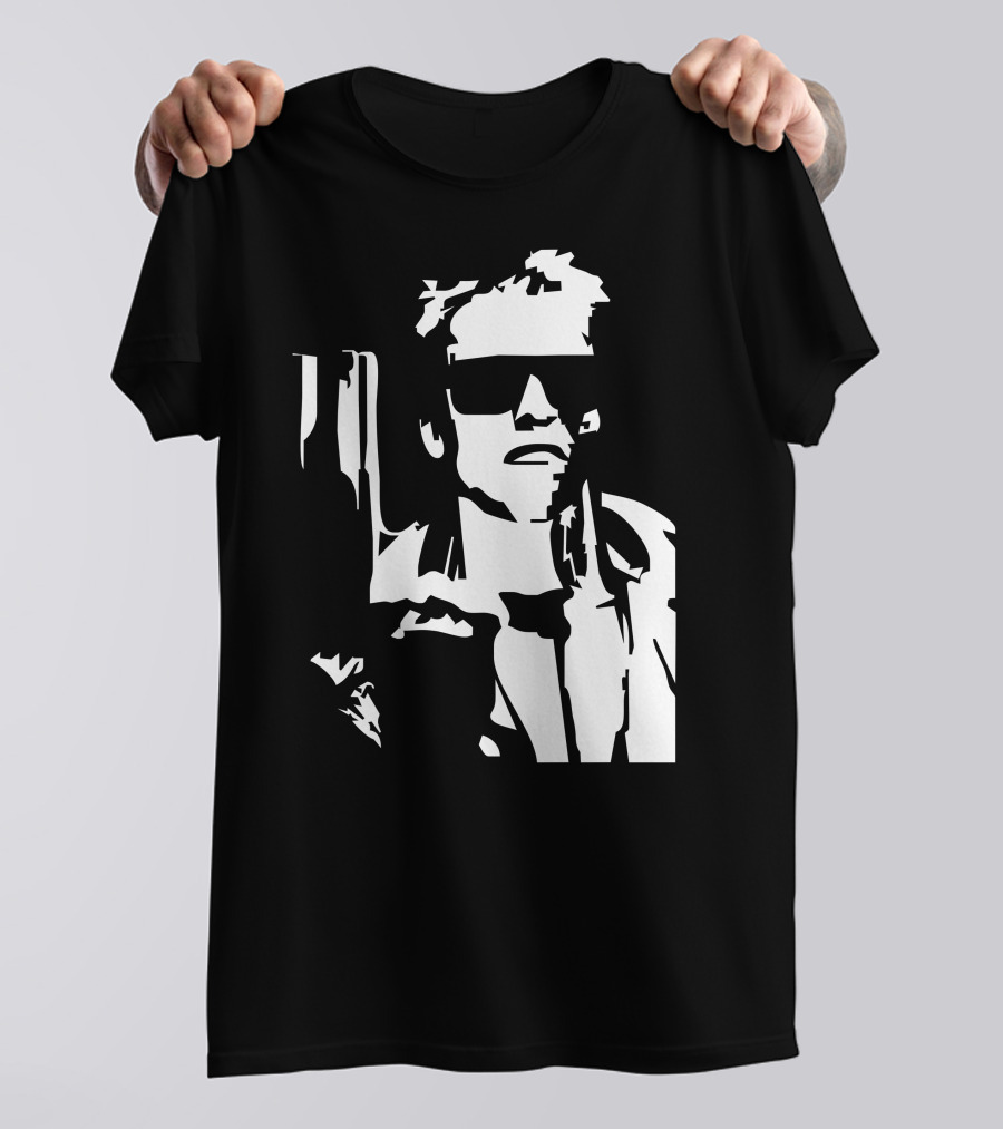 Uomo Terminator Arnold Schwarzenegger Cinema Iconic T-Shirt