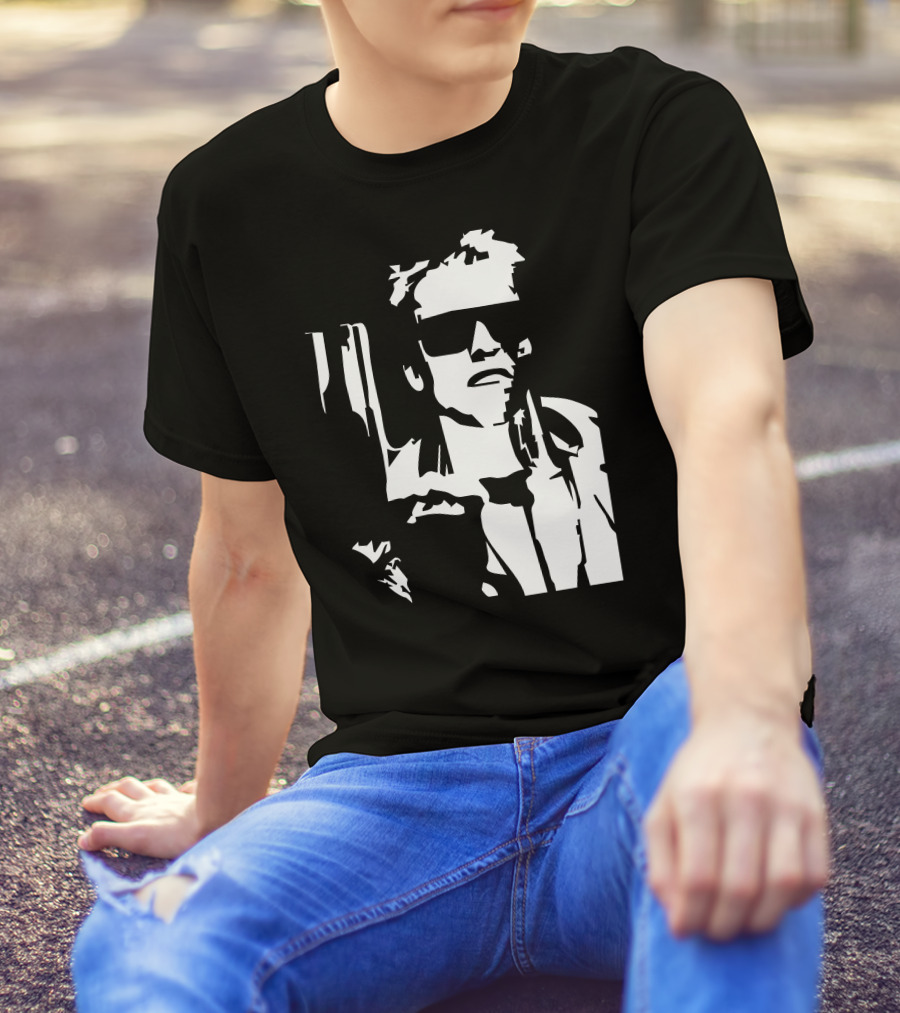 Uomo Terminator Arnold Schwarzenegger Cinema Iconic T-Shirt