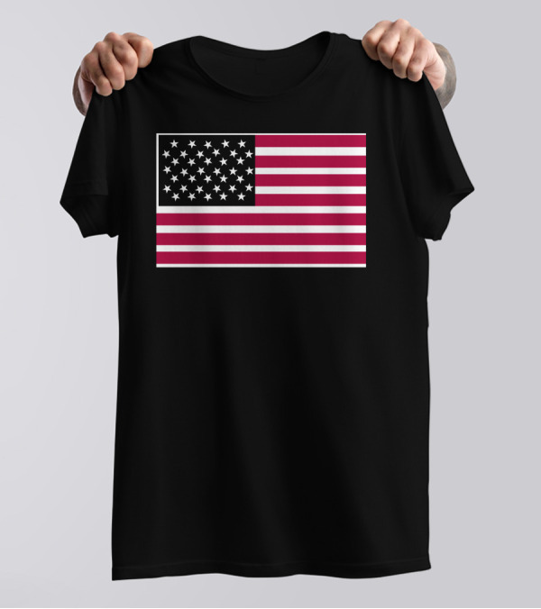 Usa Flag Navy American Patriotic Display T-Shirt