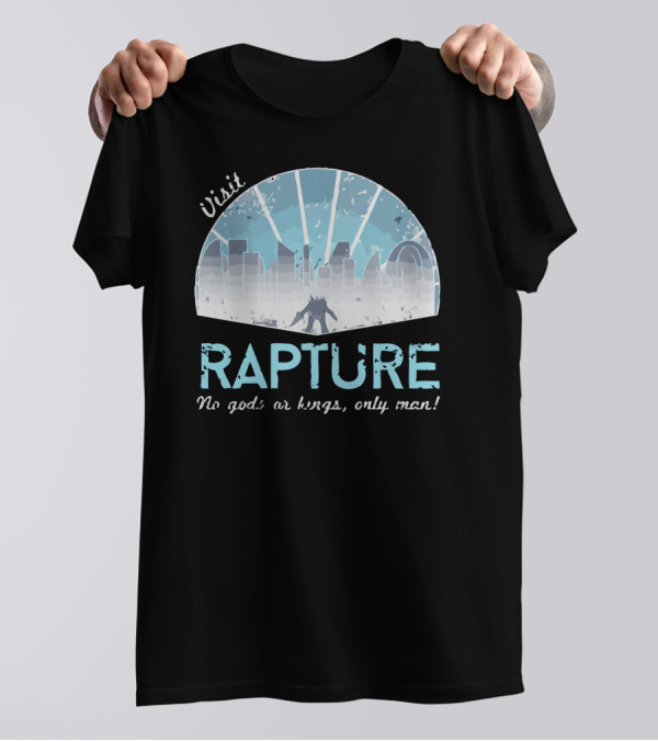 Visit Rapture No Gods Or Kings Only Man BioShock Retro T-Shirt
