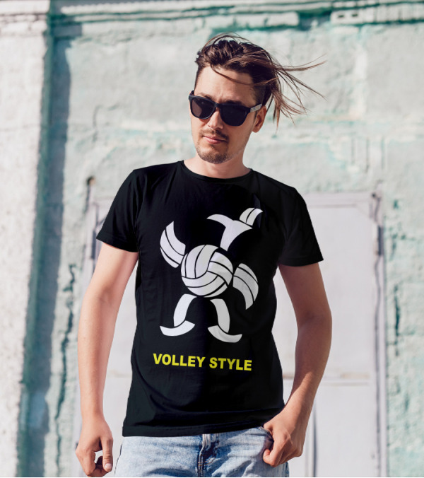 Volley Style Sport Funny Present Outdoor Turtle Volleyball T-Shirt