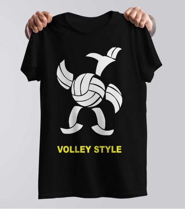 Volley Style Sport Funny Present Outdoor Turtle Volleyball T-Shirt