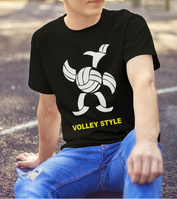 Volley Style Sport Funny Present Outdoor Turtle Volleyball T-Shirt