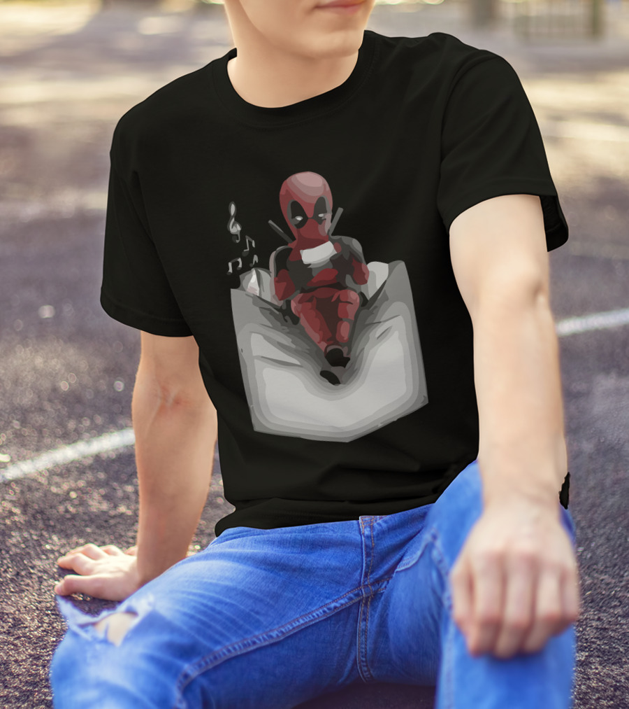 Deadpool Pocket Noodles 'Waiting For Francis' T-Shirt