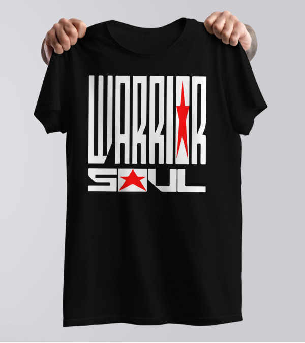 Warrior Soul Star Emblem Bold Typography T-Shirt