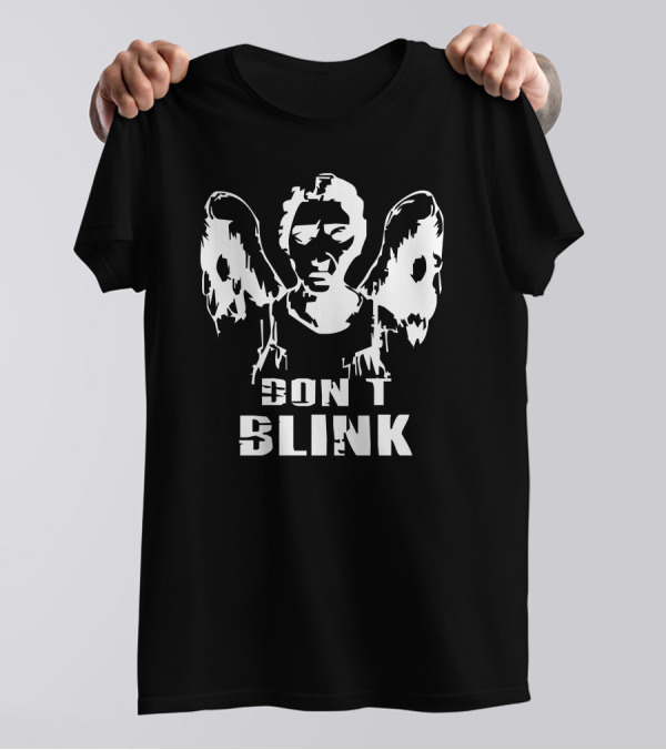 Weeping Angel Don't Blink Doctor Who Iconic Warning T-Shirt