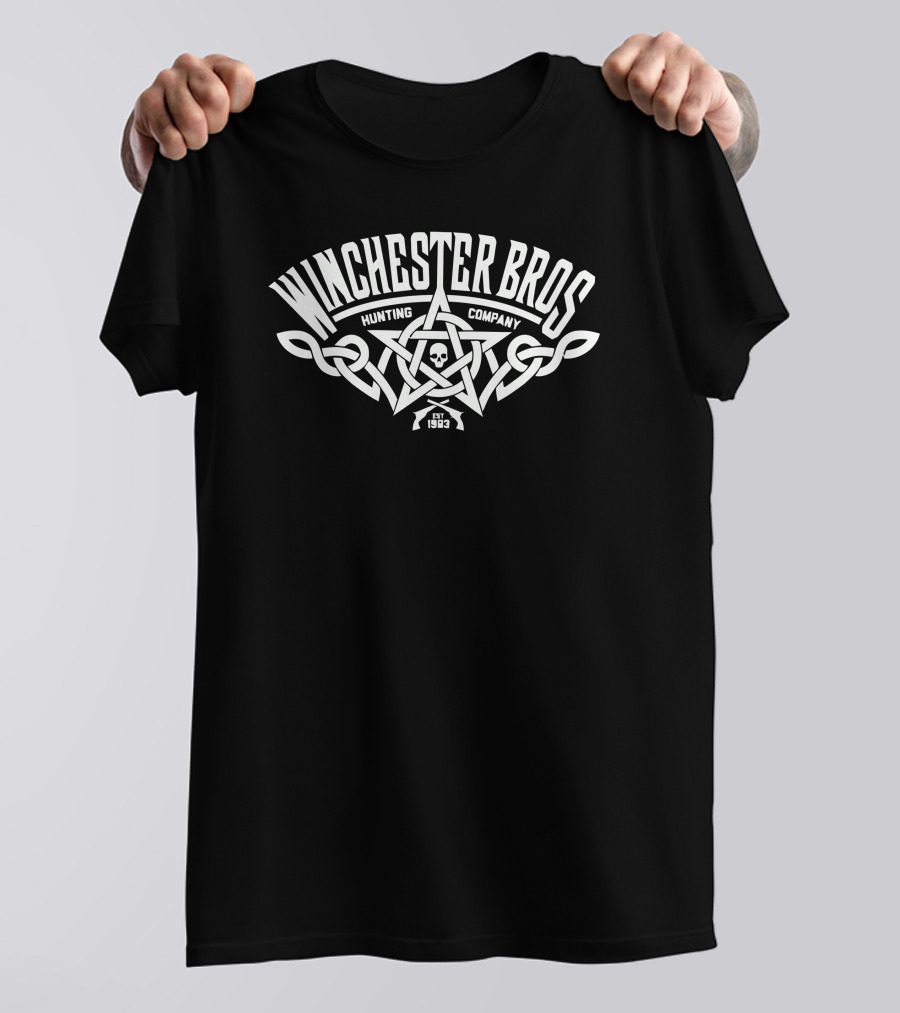 Winchester Bros Hunting Company Celtic Pentacle Skull 1963 T-Shirt