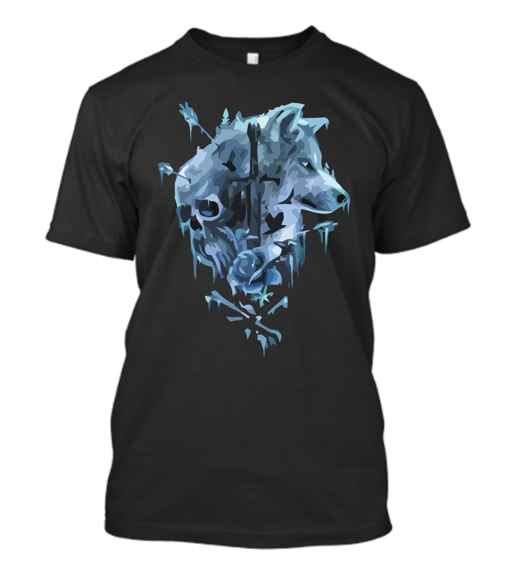 Winter Rose Wolf Icy Dual Face T-Shirt