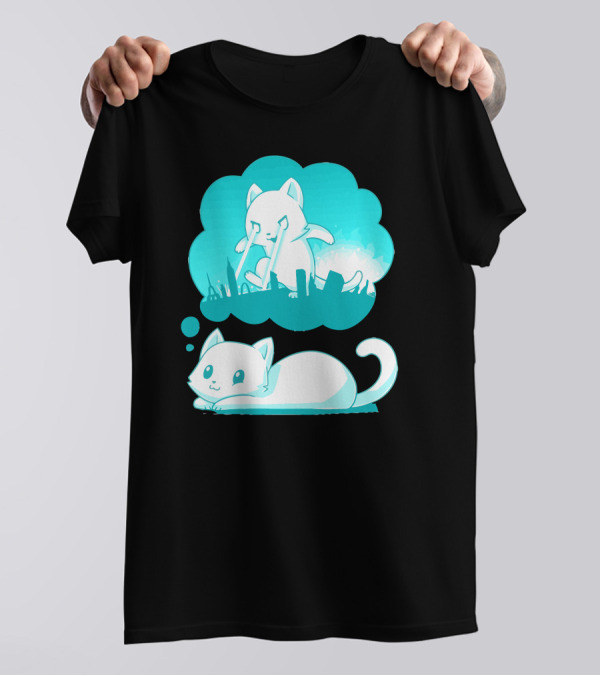 World Domination Cat Dreaming Of Destruction T-Shirt