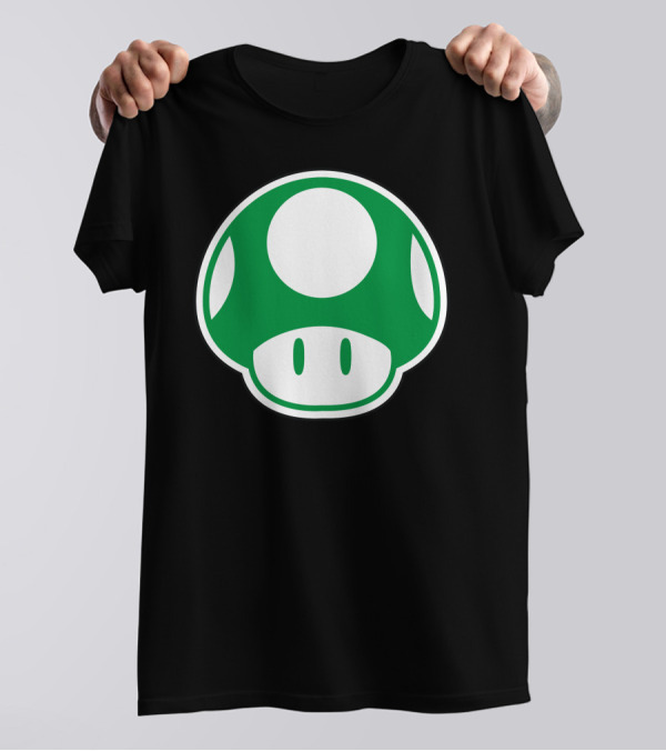 1-Up Green Mushroom Power-Up T-Shirt