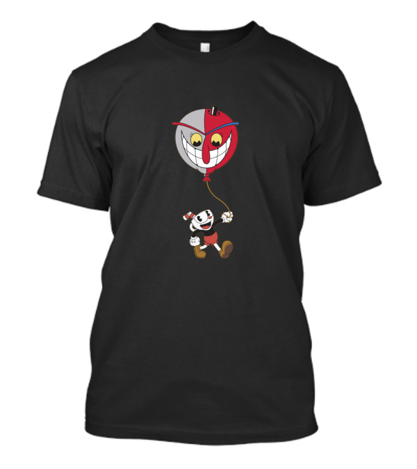 Beppi And Cuphead Smiling Balloon Adventure T-Shirt