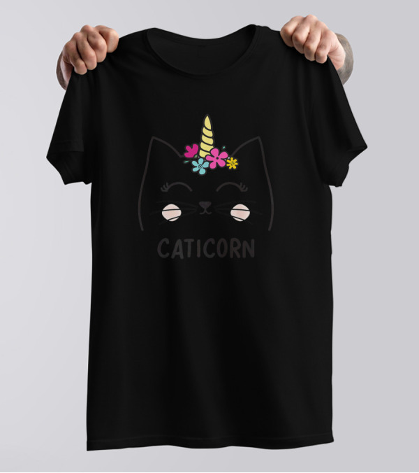 Caticorn Cute Unicorn Cat For Girls Cat Lover T-Shirt