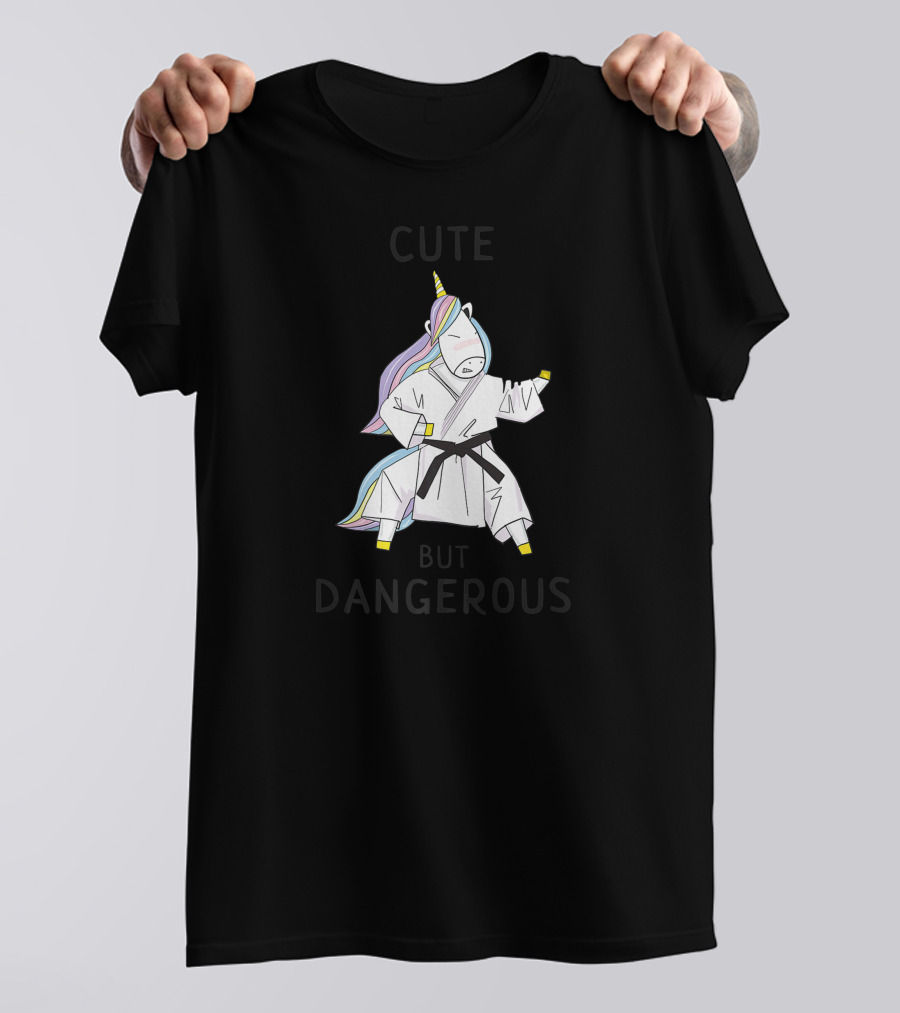 Cute But Dangerous Unicorn Karate T-Shirt