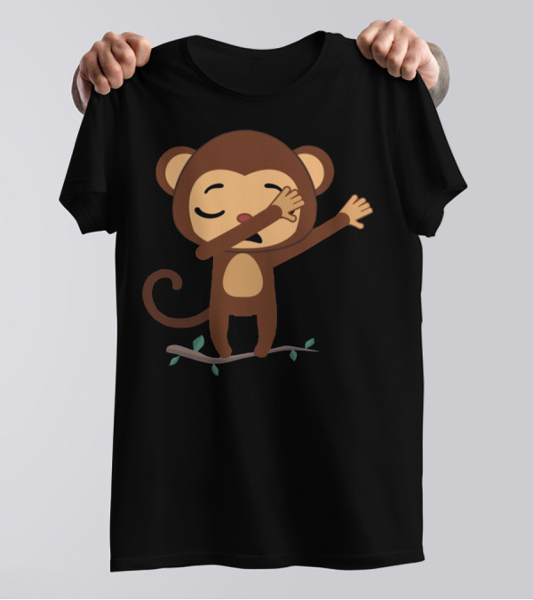 Funny Dabbing Monkey Tree Pose T-Shirt