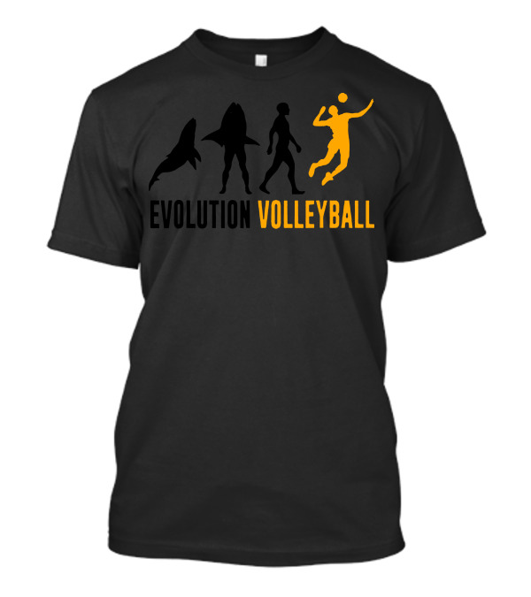 Funny Evolution Volleyball Fishes Human Progression T-Shirt