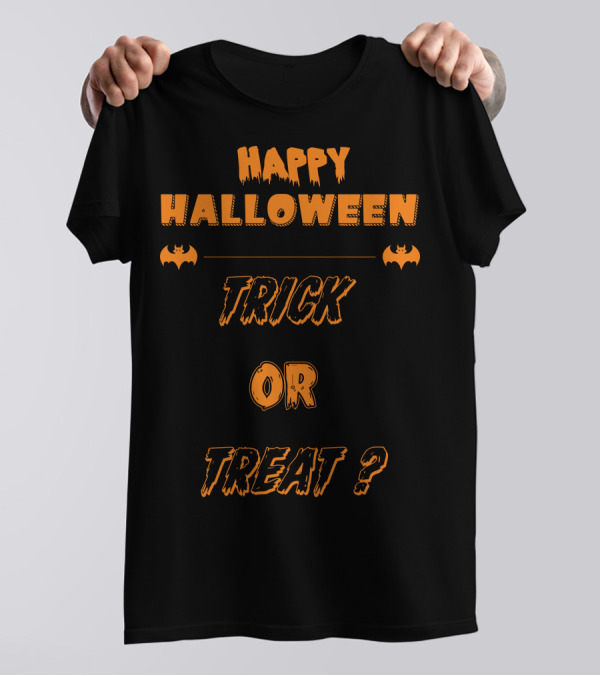 Happy Halloween Trick Or Treat With Bats T-Shirt