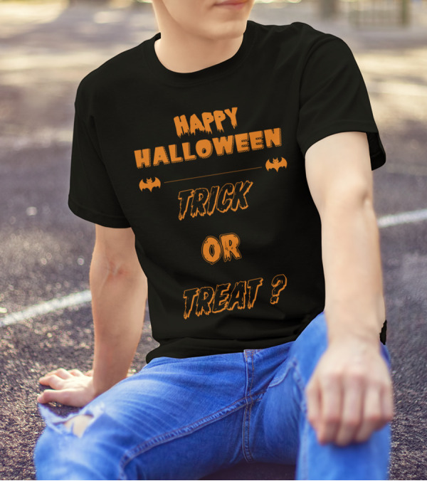 Happy Halloween Trick Or Treat With Bats T-Shirt
