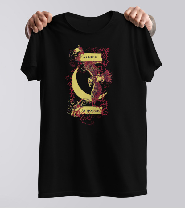 As High As Honor Crescent Moon And Eagle T-Shirt