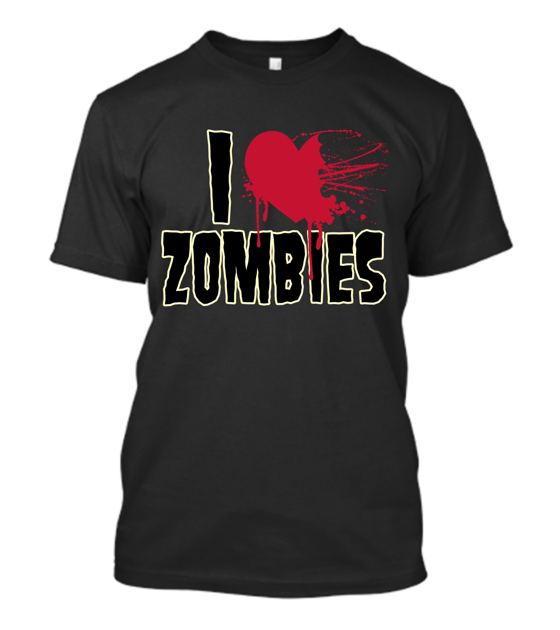 I Heart Zombies Blood Splatter T-Shirt