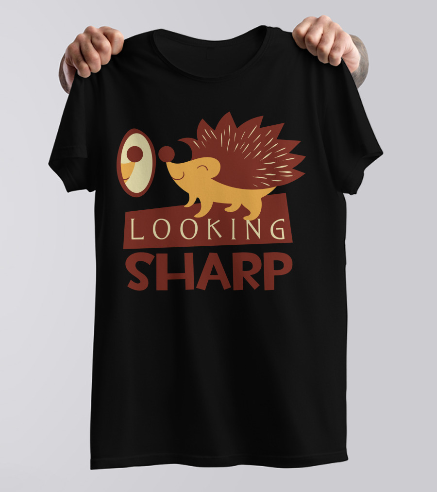 Looking Sharp Hedgehog Mirror Reflections T-Shirt