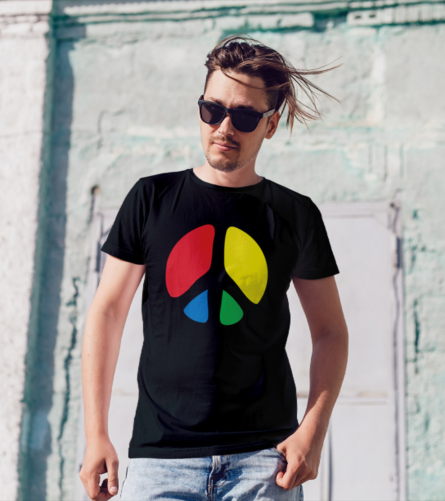 Peace Symbol Colorful Segments T-Shirt