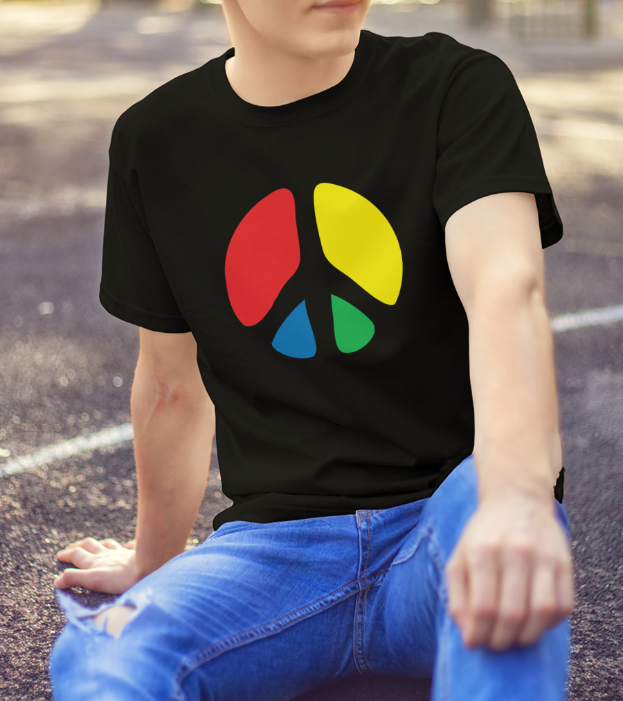 Peace Symbol Colorful Segments T-Shirt
