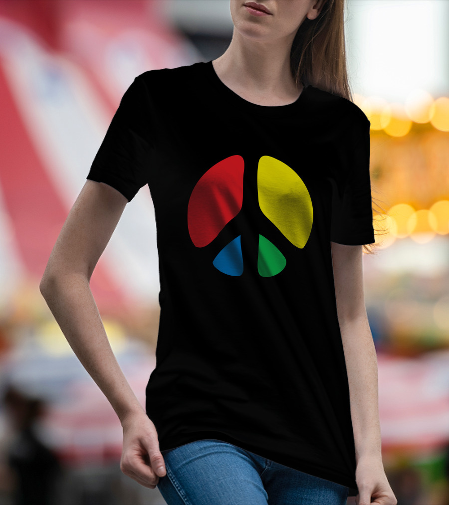 Peace Symbol Colorful Segments T-Shirt