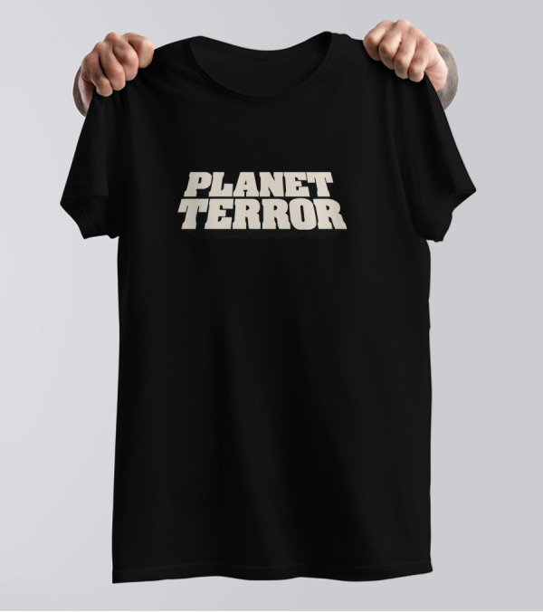 Planet Terror Retro Style Bold Horror Font T-Shirt