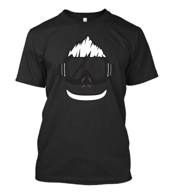 Ski Face Minimalist Goggles And Monochrome Mountain Hair T-Shirt