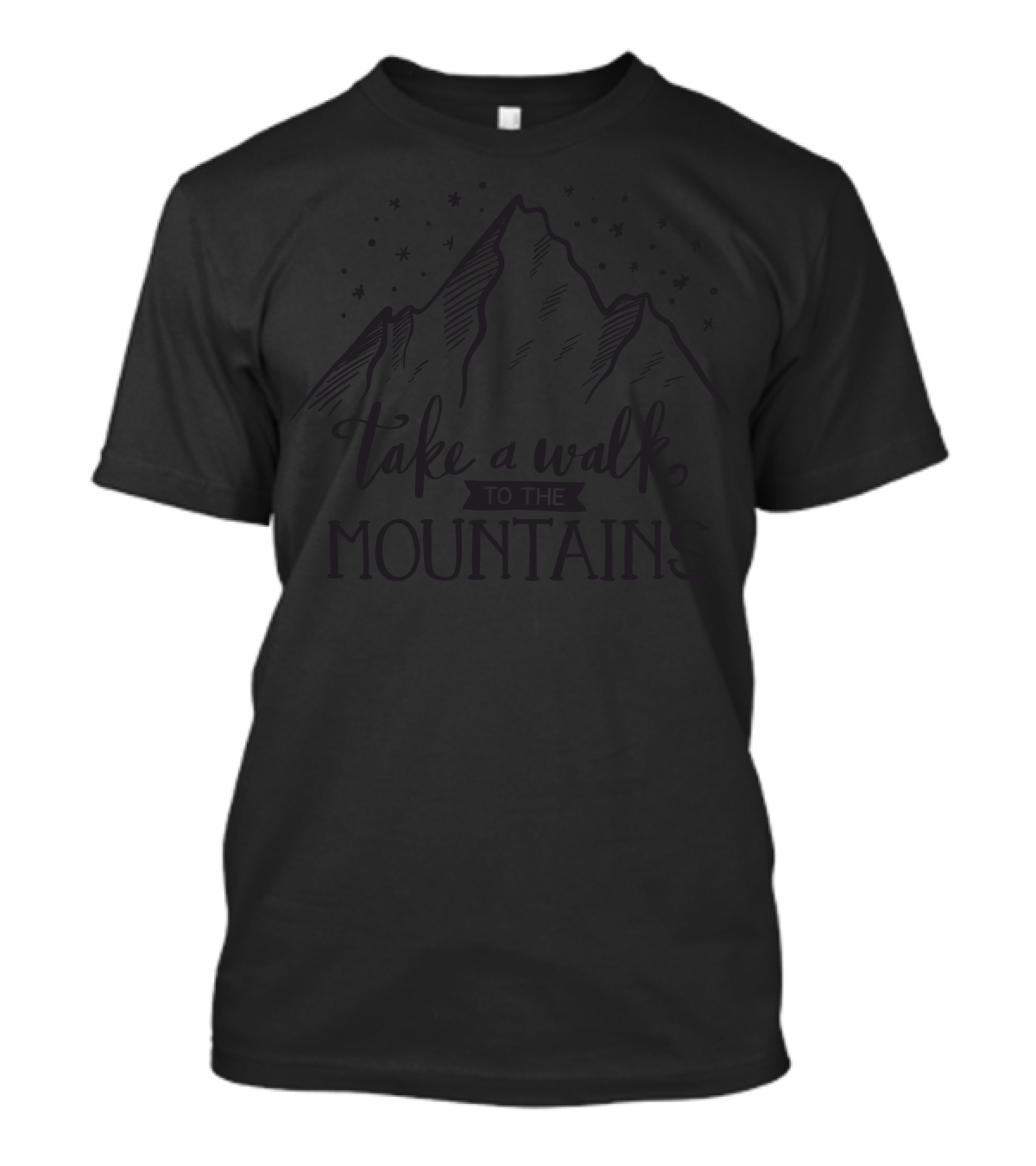 Take A Walk To The Mountains Under Starry Skies T-Shirt