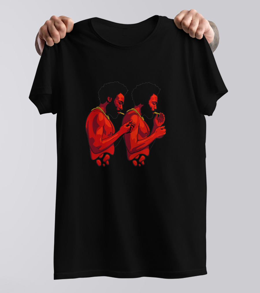 This Is America Smoking Iconic Dual Pose T-Shirt