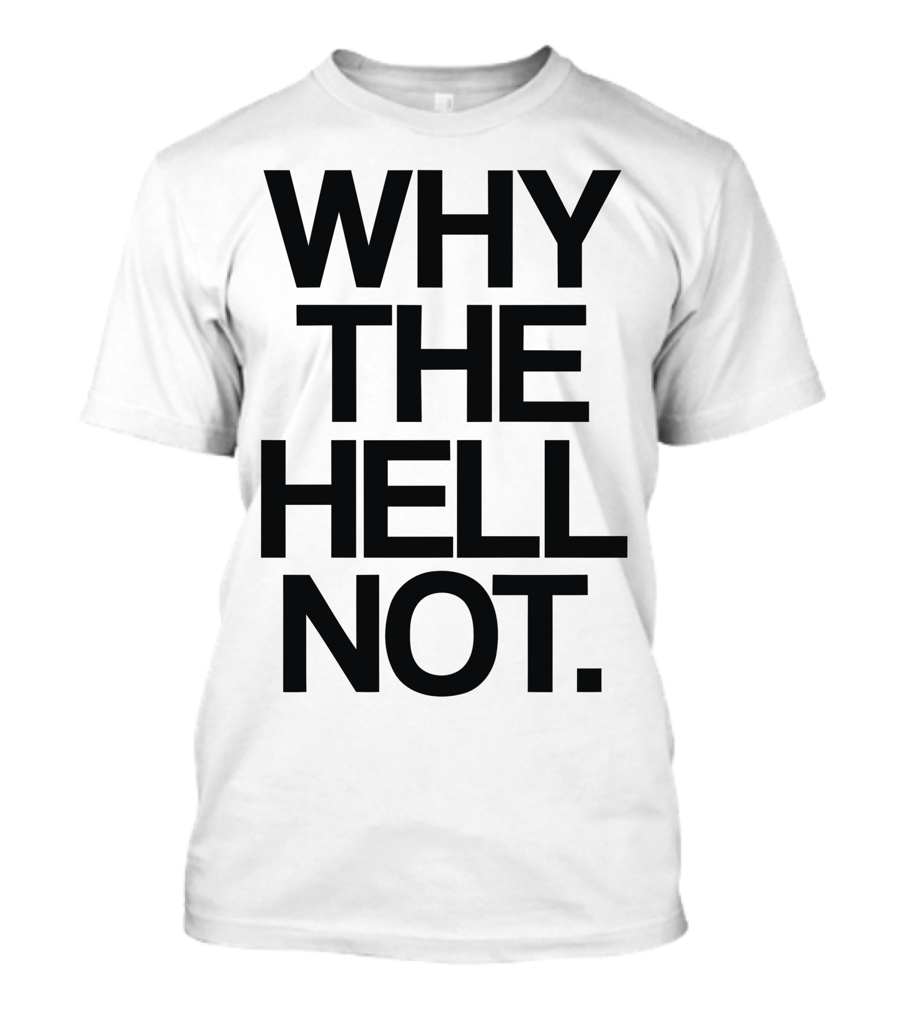 WHY THE HELL NOT Statement Apparel Bold Typography T-Shirt