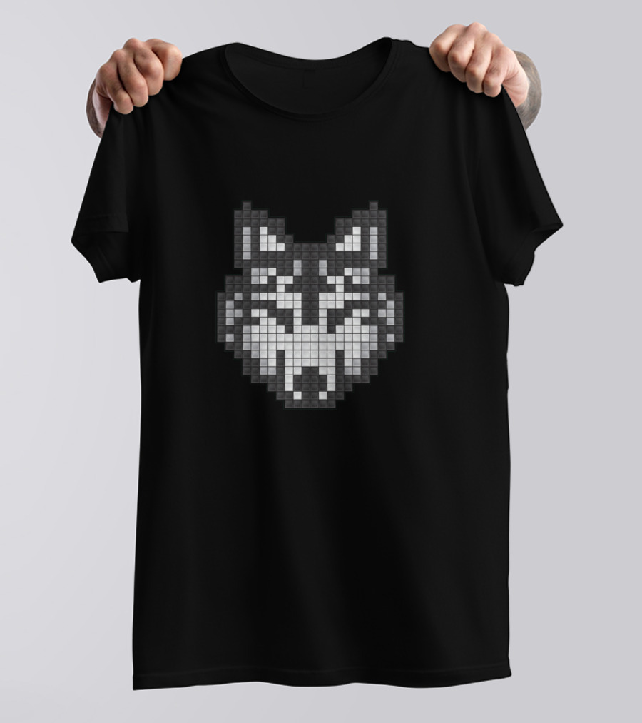 8 Bit Wolf Pixel T-Shirt
