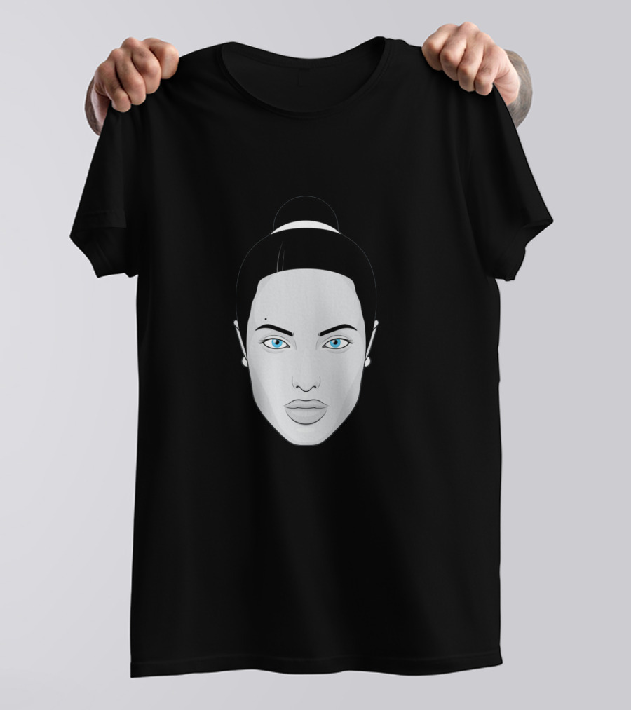 Angelina Jolie Iconic Face Blue Eyes T-Shirt