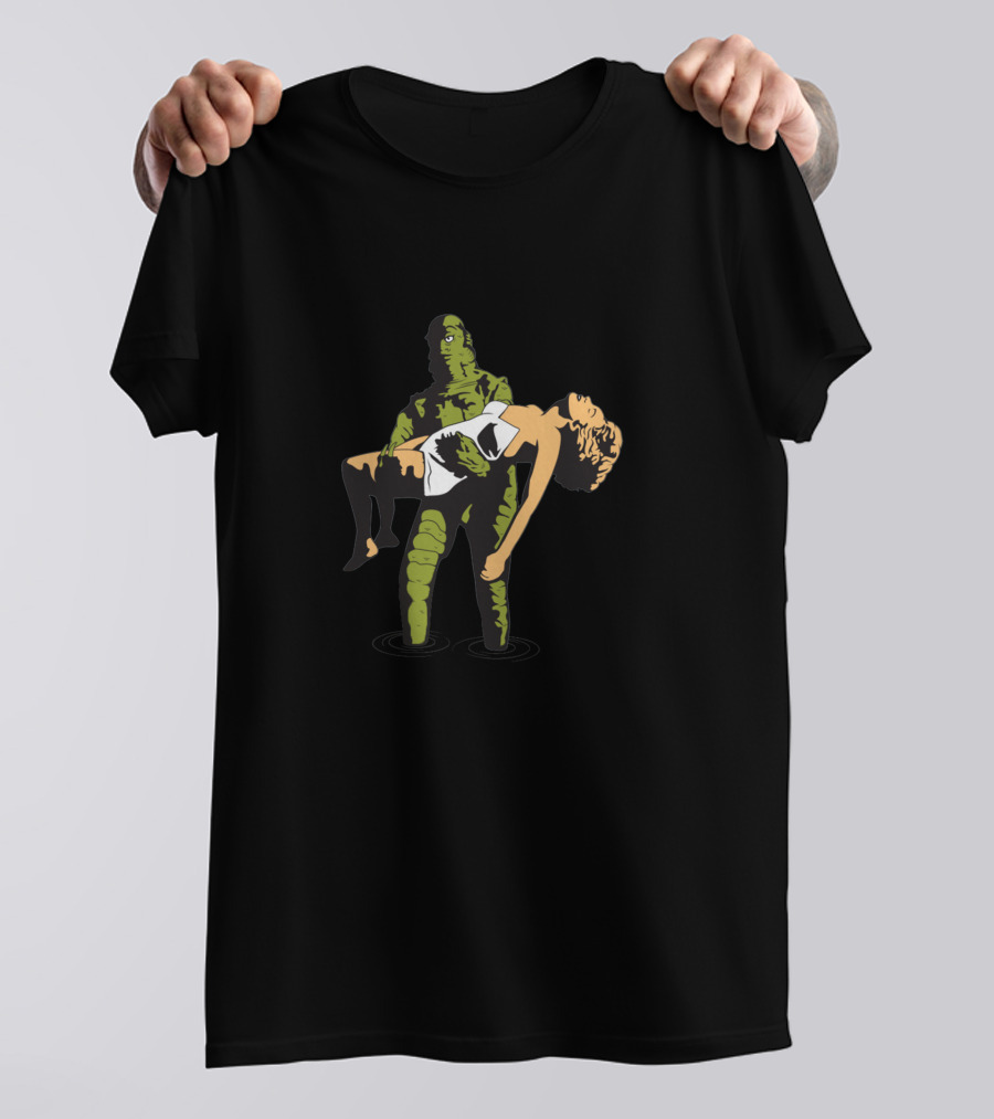 Creature From The Back Lagoon Classic Horror Movie Monster Scene T-Shirt