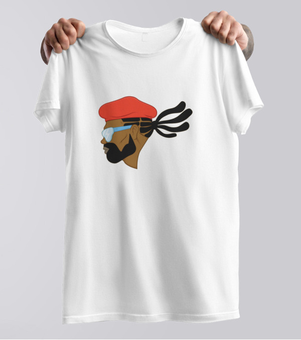 Get Free Major Lazer Cartoon Profile Red Beret Sunglasses T-Shirt