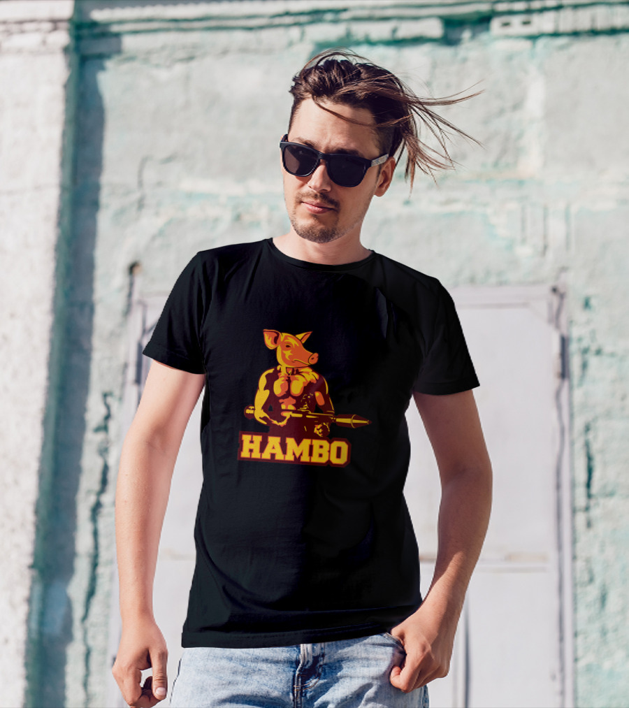 Hambo Pig Warrior With Rocket Launcher T-Shirt